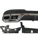 Дифузор ( заднього бампера ) Chrome Black / Chrome Pipe ( стиль AMG E63 )  на Mercedes-Benz E-Class W212 2013-2016 року