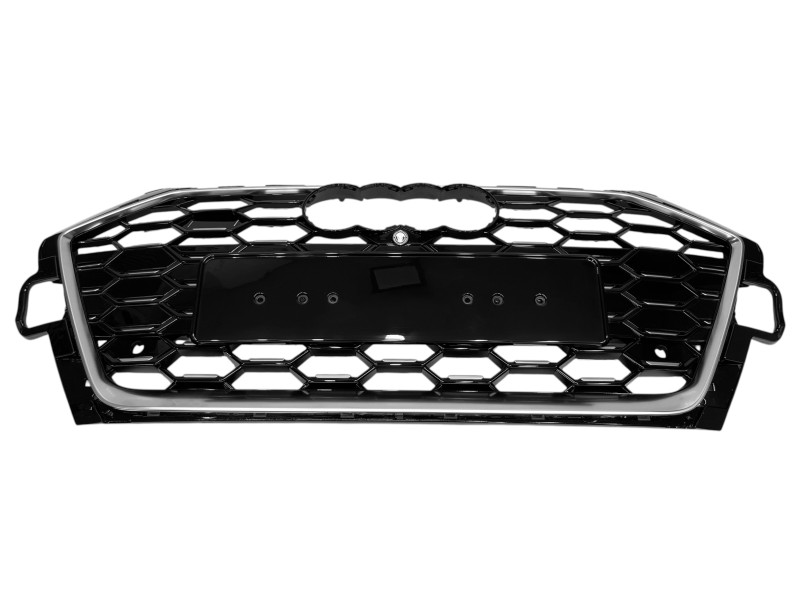 Решітка радіатора Silver black ( в стилі S4 ) на Audi A4 B9 2019-2023 року