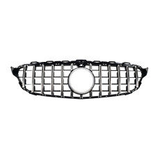 Решітка радіатора Chrome Black ( з місцем під камеру ) GT на Mercedes-Benz C-Class W205 2014-2018 року