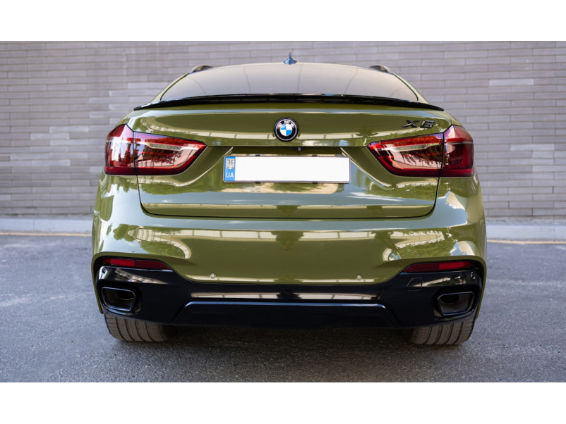 Спойлер Чорний глянець V1 на BMW X6 F16 2014-2018 року
