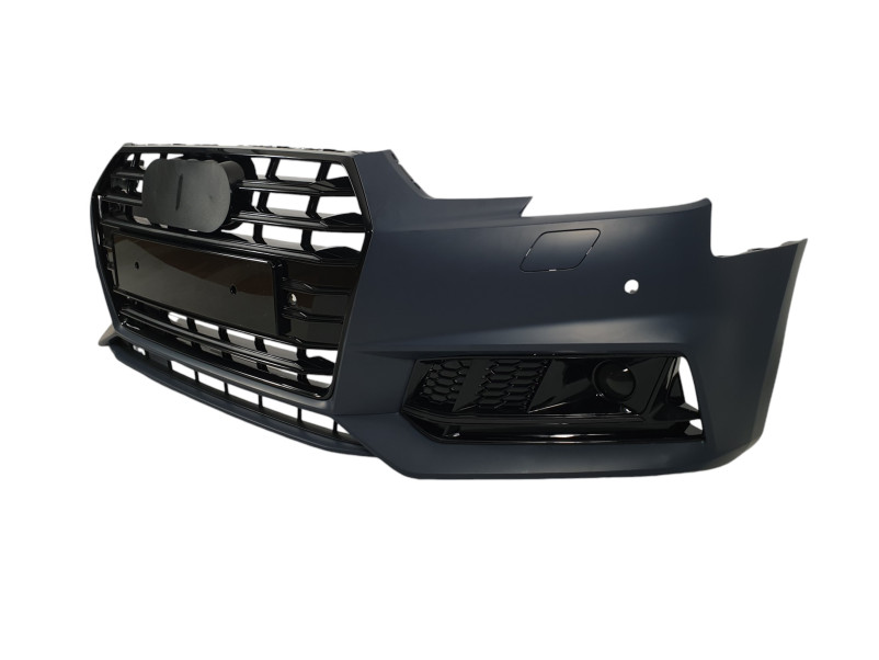 Передній бампер  ( стиль S4 ) під дистронік на Audi A4 B9 2015-2019 року
