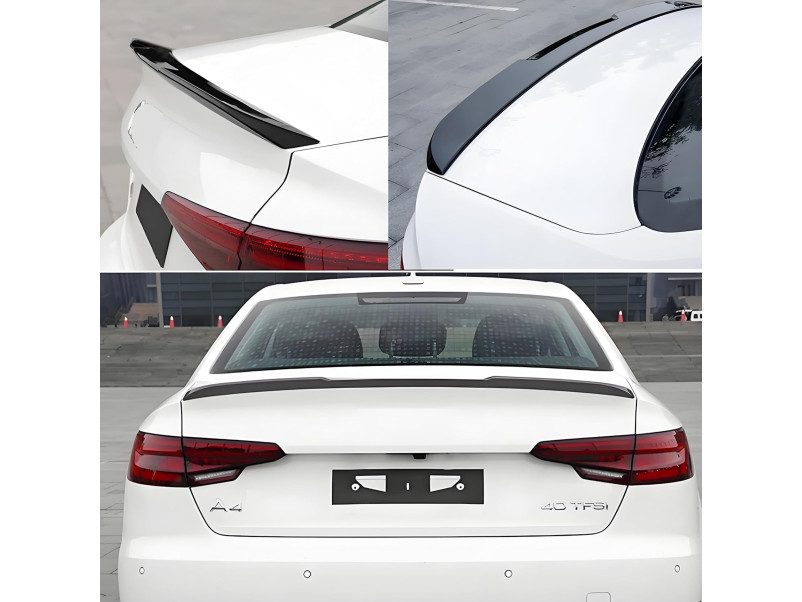 Спойлер Чорний глянець V3 на Audi A4 B9 2015-2019 року