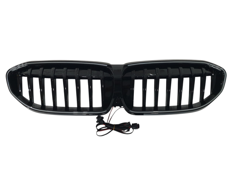 Ніздрі Чорний глянець LED ( Iconic Glow ) 1bar на BMW 3 Series G20 / G21 2018-2022 року
