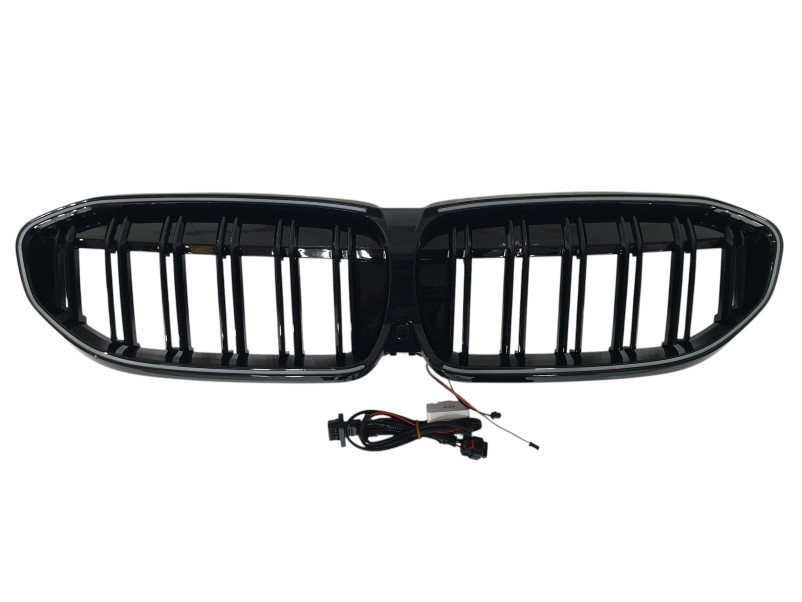 Ніздрі Чорний глянець LED ( Iconic Glow ) 2bar на BMW 3 Series G20 / G21 2018-2022 року