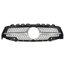 Решітка радіатора Silver ( без місця під камеру ) Diamond на Mercedes-Benz CLA-Class C118 2019-2023 року