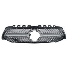 Решітка радіатора Silver ( без місця під камеру ) Diamond на Mercedes-Benz A-Class W177 2018-2022 року