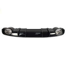 Дифузор ( заднього бампера ) Full Black / Chrome Pipe ( в стилі RS4 ) V2 S-Line на Audi A4 B9 2015-2019 року