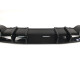 Дифузор ( заднього бампера ) Full Black / Chrome Pipe ( в стилі RS4 ) V2 S-Line на Audi A4 B9 2015-2019 року