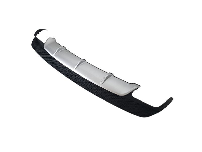 Дифузор ( заднього бампера ) Silver Black / Chrome Pipe ( стиль CLA45 AMG ) на Mercedes-Benz CLA-Class C117 2013-2017 року