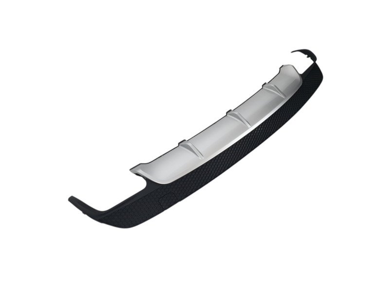 Дифузор ( заднього бампера ) Silver Black / Chrome Pipe ( стиль CLA45 AMG ) на Mercedes-Benz CLA-Class C117 2013-2017 року