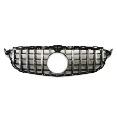 Решітка радіатора Chrome Black ( з місцем під камеру ) GT на Mercedes-Benz C-Class W205 2018-2021 року