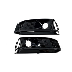 Решітки в бампер Full Black ( S4 під радари ) S-Line на Audi A4 B9 2015-2019 року