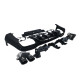 Дифузор ( заднього бампера ) Full Black / Black Pipe ( стиль GLC43 ) на Mercedes-Benz GLC-Class X253 2019-2022 року