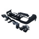 Дифузор ( заднього бампера ) Full Black / Black Pipe ( стиль GLC43 ) на Mercedes-Benz GLC-Class X253 2019-2022 року