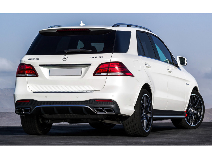 Дифузор ( заднього бампера ) Full Black ( стиль GLE63 AMG ) на Mercedes-Benz GLE-Class W166 2015-2018 року