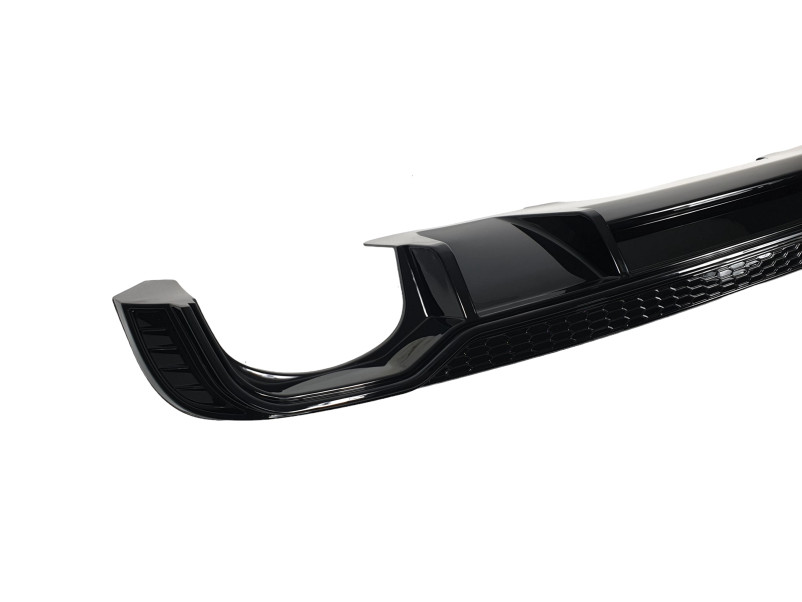 Дифузор ( заднього бампера ) Full Black / Black Pipe ( в стилі RS4 ) V1 S-Line на Audi A4 B9 2015-2019 року
