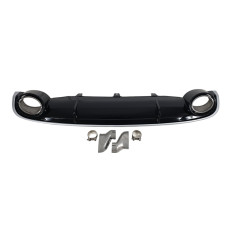 Дифузор ( заднього бампера ) Black Silver / Chrome Pipe ( в стилі RS7 ) на Audi A7 4G 2010-2014 року
