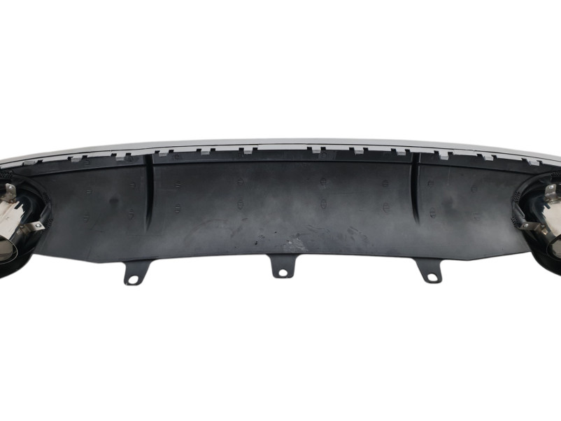 Дифузор ( заднього бампера ) Black Silver / Chrome Pipe ( в стилі RS7 ) на Audi A7 4G 2010-2014 року
