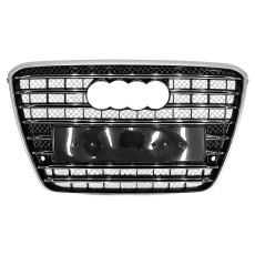 Решітка радіатора Silver Chrome ( в стилі W12 ) на Audi A8 D4 2010-2014 року