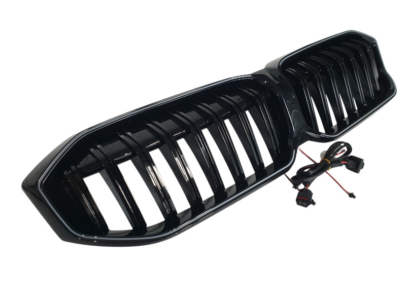 Ніздрі Чорний глянець LED ( Iconic Glow ) 1bar на BMW 3 Series G20 / G21 2022-2024 року