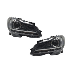 Передні фари  Bi-Led ( заміна галогена ) на Mercedes-Benz C-Class W204 2007-2014 року