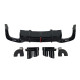 Дифузор ( заднього бампера ) Full Black / Black Pipe ( в стилі S5 + Led стоп ) S-Line на Audi A5 B9 2020-2025 року