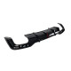 Дифузор ( заднього бампера ) Full Black / Black Pipe ( в стилі S5 + Led стоп ) S-Line на Audi A5 B9 2020-2025 року