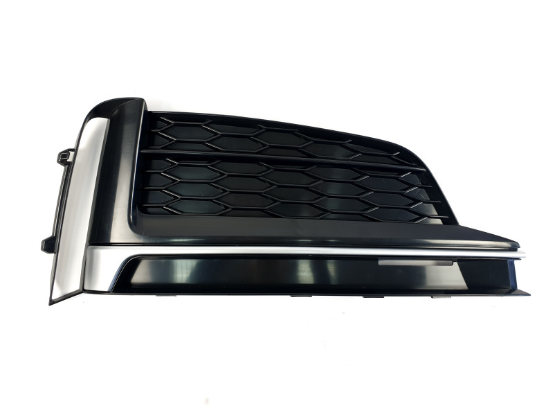 Решітки в бампер Black Silver ( стиль S5 ) S-Line на Audi A5 B9 2016-2020 року