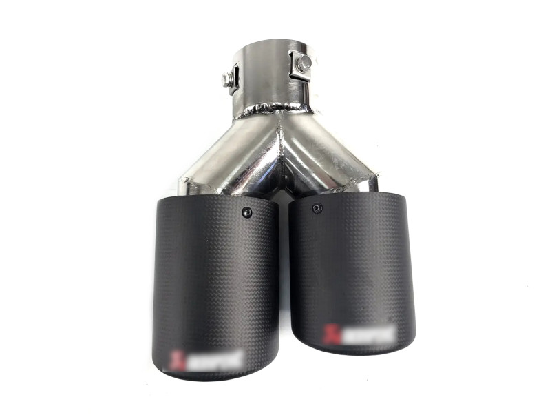Насадки на вихлоп Carbon ( матовий ) 54mm To 76mm ( подвійна Y ) на Akrapovič Akrapovič