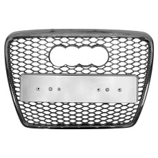 Решітка радіатора Silver Chrome ( в стилі RS6 ) без PDC на Audi A6 C6 2004-2011 року