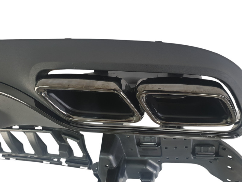 Дифузор ( заднього бампера ) Full Black ( стиль AMG C63 ) Coupe на Mercedes-Benz C-Class W205 2014-2018 року