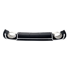 Дифузор ( заднього бампера ) Black Silver / Chrome Pipe ( в стилі RS3 ) Hatchback на Audi A3 8V 2012-2016 року