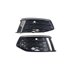 Решітки в бампер Chrome Black  на Audi A6 C8 2018-2023 року