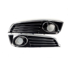 Решітки в бампер Chrome Black ( стиль W12 під дистронік ) на Audi A8 D4 2014-2017 року