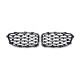 Ніздрі Diamond Black (хром рамка)  на BMW 5 Series F10 / F11 2010-2017 року