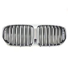 Ніздрі Чорний глянець / Хром рамка ( Подвійні M-Look ) на BMW X5 G05 2018-2022 року