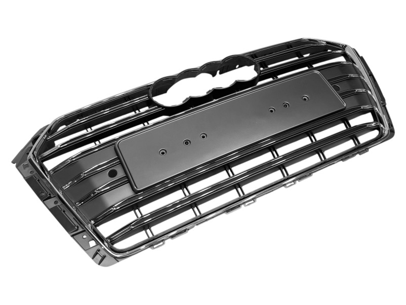 Решітка радіатора  ( в стилі S4 ) Silver Chrome на Audi A4 B9 2015-2019 року