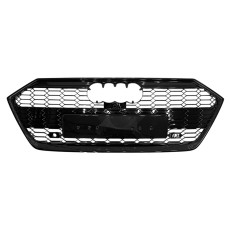 Решітка радіатора Full Black ( в стилі RS7 під камеру без радарів ) на Audi A7 4K 2017-2023 року