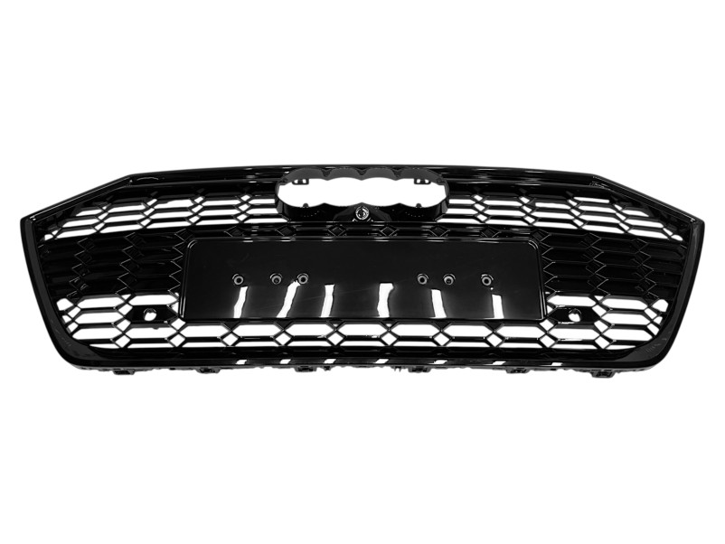 Решітка радіатора Full Black ( в стилі RS7 під камеру без радарів ) на Audi A7 4K 2017-2023 року