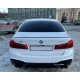 Дифузор ( заднього бампера ) Чорний глянець ( стиль M5 F90 )  на BMW 5 Series G30 / G31 2017-2020 року