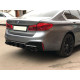 Дифузор ( заднього бампера ) Чорний глянець ( стиль M5 F90 )  на BMW 5 Series G30 / G31 2017-2020 року