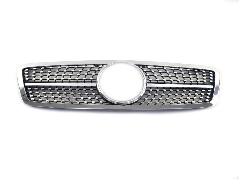 Решітка радіатора Silver Diamond на Mercedes-Benz C-Class W203 2000-2007 року