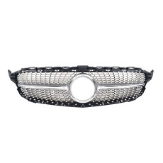 Решітка радіатора Diamond Silver ( без місця під камеру ) на Mercedes-Benz C-Class W205 2014-2018 року