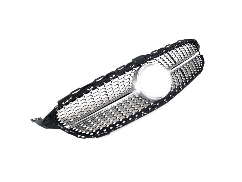 Решітка радіатора Diamond Silver ( без місця під камеру ) на Mercedes-Benz C-Class W205 2014-2018 року