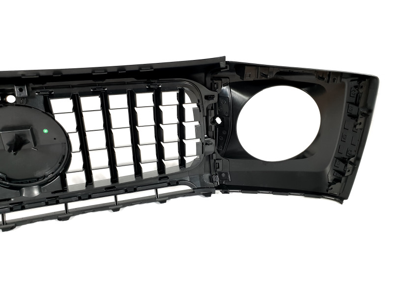 Решітка радіатора Full Black + рамки на фари GT на Mercedes-Benz G-Class W463 2018-2025 року