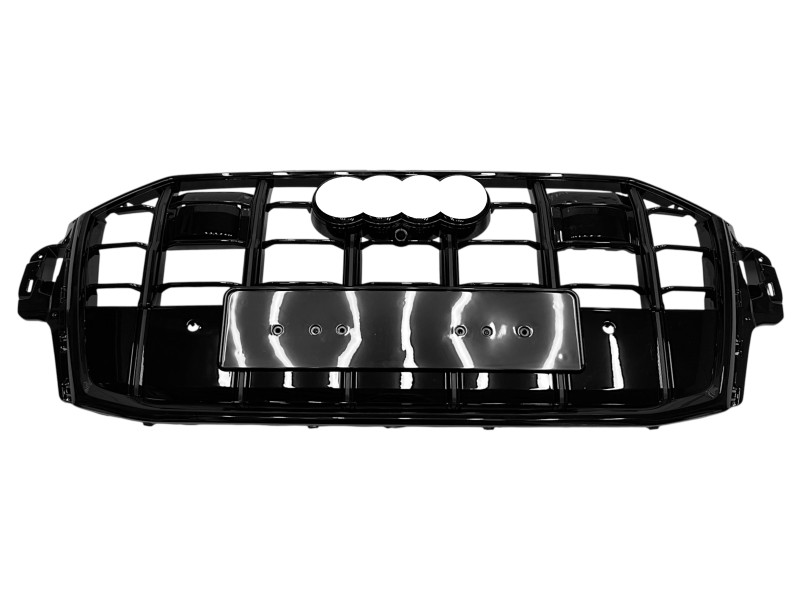 Решітка радіатора Full Black ( стиль SQ7 ) під дистронік на Audi Q7 4M 2020-2022 року