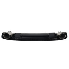 Дифузор ( заднього бампера ) Full Black / Chrome Pipe ( в стилі RS4 ) V3 S-Line на Audi A4 B9 2015-2019 року