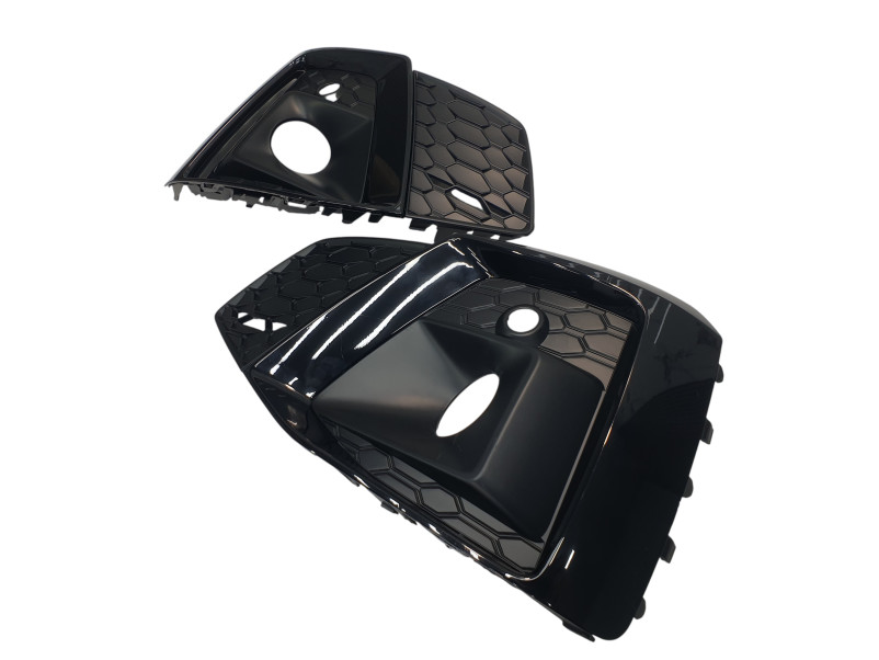 Решітки в бампер Full Black ( S-Line ) на Audi A5 B9 2020-2025 року