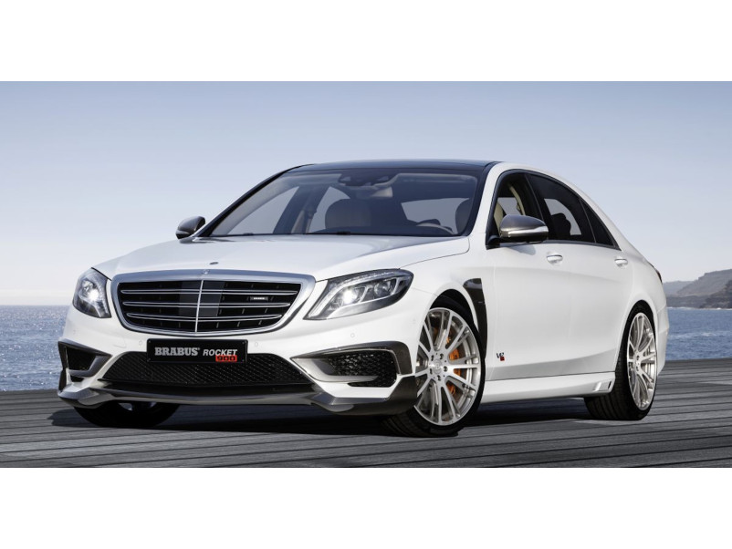 Губа ( переднього бампера ) Чорний глянець ( стиль Brabus ) на Mercedes-Benz S-Class W222 2013-2017 року