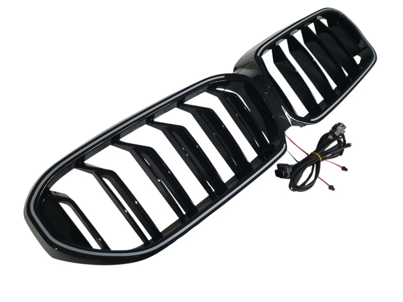 Ніздрі Чорний глянець LED ( Iconic Glow ) 2bar на BMW 5 Series G30 / G31 2020-2023 року